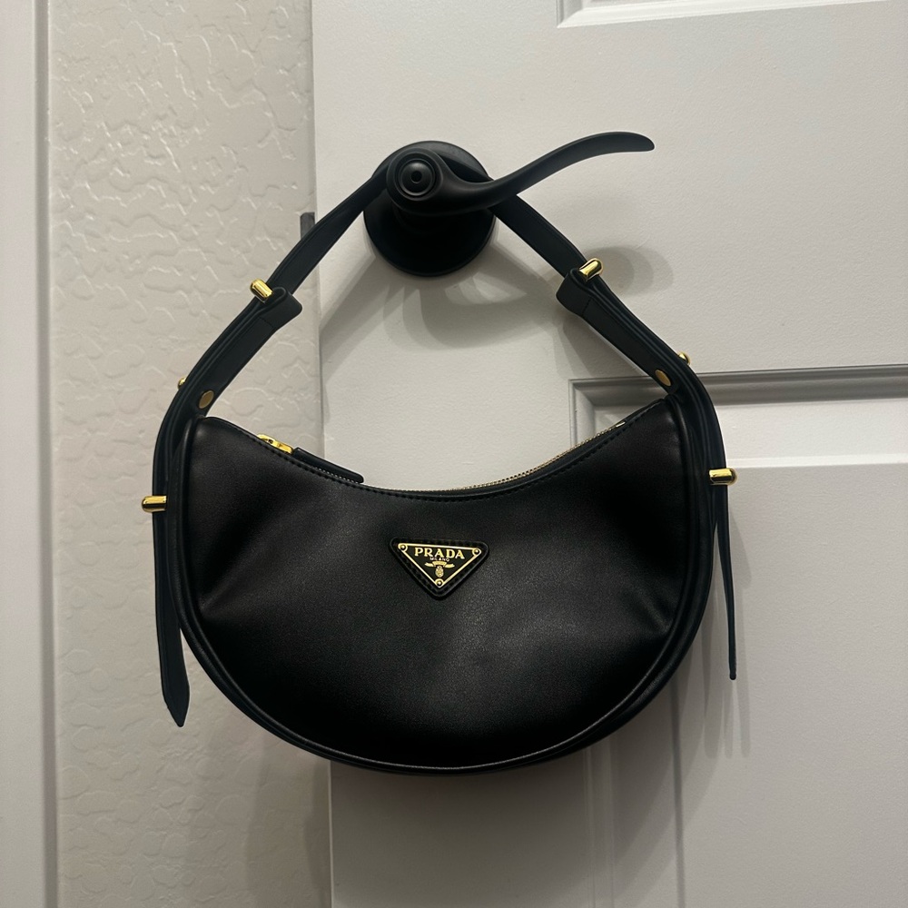Prada Black Leather Shoulder Bag